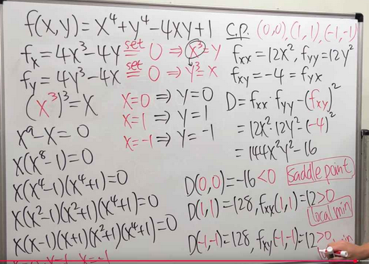Whiteboard with a full worked example